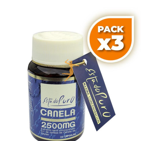 Pack 3x CANELA 2.500Mg. 30 CÁPSULAS ESTADO PURO