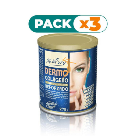 Pack 3x DERMO COLÁGENO REFORZADO 275Gr. ESTADO PURO