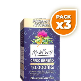 Pack 3x CARDO MARIANO 10.000 MG 80 CÁPSULAS VEGETALES ESTADO PURO - TONGIL