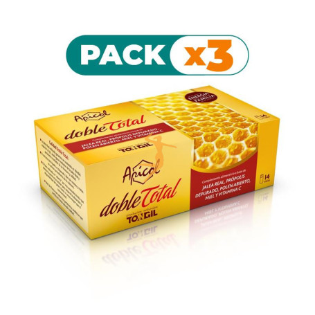 Pack 3x APICOL DOBLETOTAL 14 AMPOLLAS TONGIL