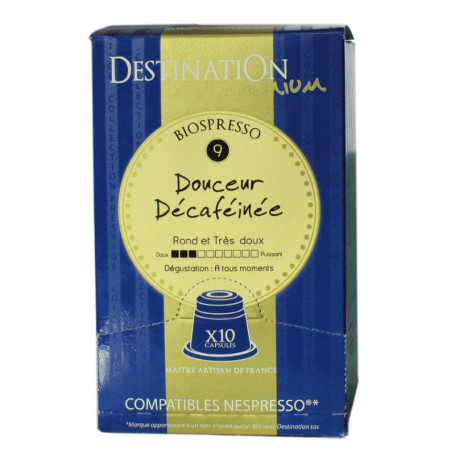 CAFE DESCAFEINADO Nº9 10 CAPSULAS DESTINATION