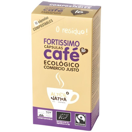 CÁPSULAS DE CAFÉ FORTISSIMO BIO 10 UNIDADES ALTERNATIVA 3