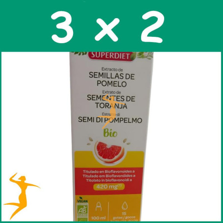 Pack 3x2 SEMILLAS DE POMELO BIO 100 Ml SUPERDIET