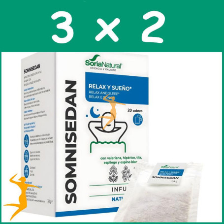 PACK 3X2 NATUSOR 07 SOMNISEDÁN INFUSIONES SORIA NATURAL