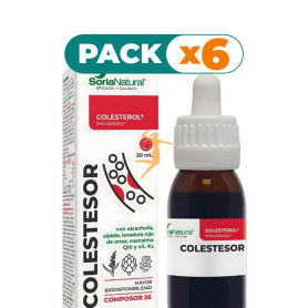 Pack 6x COMPOSOR 26 COLESTESOR 50ML SORIA NATURAL