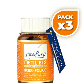 Pack 3x METIL B12 + ÁCIDO FÓLICO 60 CÁPSULAS ESTADO PURO