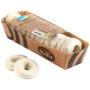 AROS DE CACAO CON CUBIERTA DE CHOCOLATE BLANCO 250G BELSI
