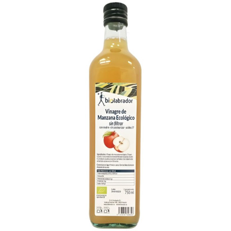 VINAGRE DE MANZANA SIN FILTRAR 750ML BIOLABRADOR