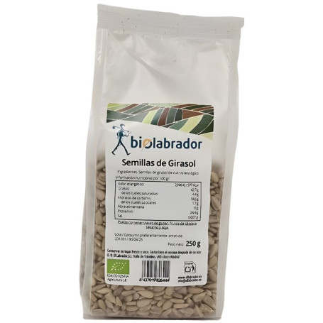 PIPAS DE GIRASOL PELADAS 250G BIOLABRADOR