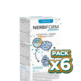 Pack 6x NERBIFORM PROBIOTICS 60 CÁPSULAS INTERSA
