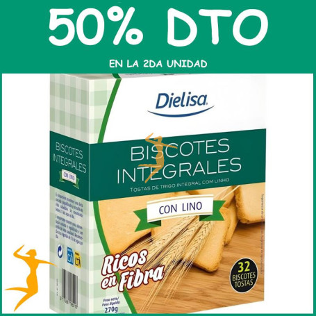 BISCOTES INTEGRALES CON LINO 270G DIELISA OFERTA 2 UD