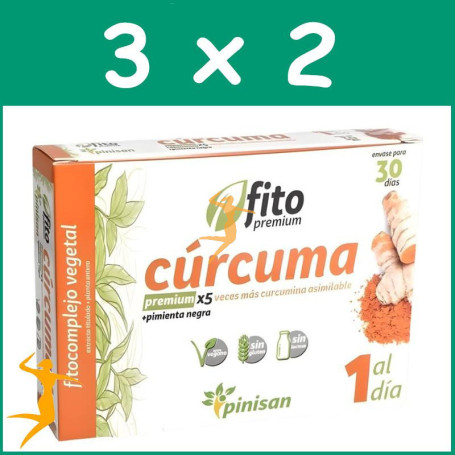 Pack 3x2 Cúrcuma 30 Cápsulas Pinisan