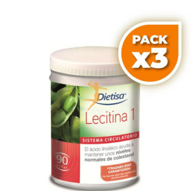 Pack 3x LECITINA 1 90 PERLAS DIETISA