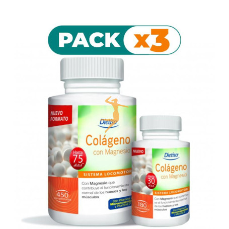 Pack 3x COLÁGENO 450 COMPRIMIDOS DIETISA