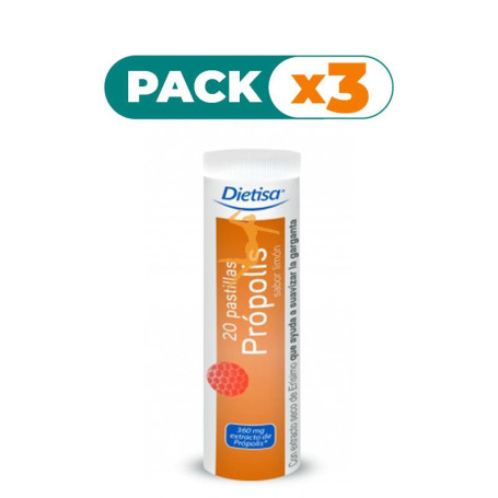 Pack 3x PROPOLIS 20 PASTILLAS DIETISA