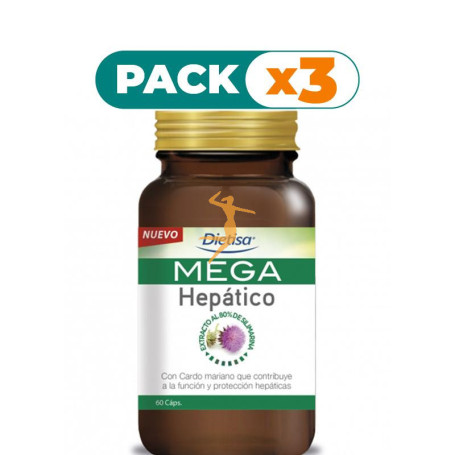 Pack 3x MEGA HEPÁTICO 60 CÁPSULAS DIETISA