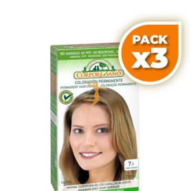 Pack 3x TINTE RUBIO DORADO 7.3 CORPORE SANO