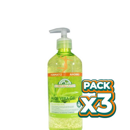 Pack 3x GEL DE ALOE VERA 500Ml. CORPORE SANO