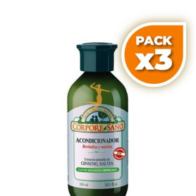 Pack 3x ACONDICIONADOR GINSENG 300Ml. CORPORE SANO