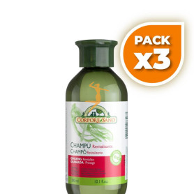 Pack 3x CHAMPU REVITALIZANTE ECOCERT 300Ml. CORPORE SANO