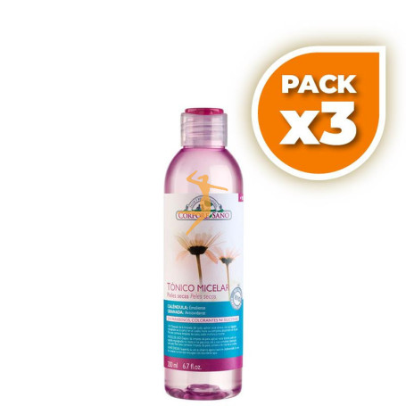 Pack 3x TONICO MICELAR PIELES SECAS 200Ml. CORPORE SANO