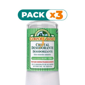 Pack 3x DESODORANTE MINERAL ALOE 60Gr. CORPORE SANO