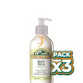 Pack 3x BODY MILK ALOE VERA 300Ml. CORPORE SANO