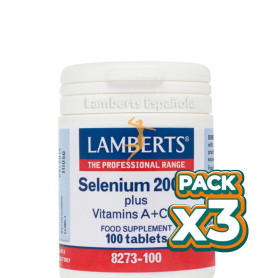 Pack 3x SELENIO 200µg. + VITAMINAS A, C Y E LAMBERTS