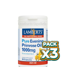 Pack 3x ACEITE DE PRÍMULA PURO 1000Mg. LAMBERTS