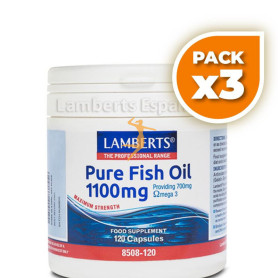 Pack 3x ACEITE PESCADO 1100Mg. 120 CÁPSULAS LAMB