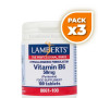 Pack 3x PIRIDOXINA 50Mg. (VITAMINA B6) LAMBERTS