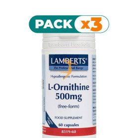 Pack 3x L-ORNITINA HCI 500Mg. LAMBERTS