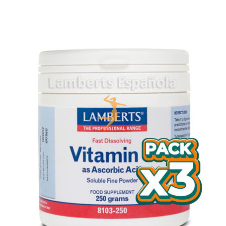 Pack 3x ÁCIDO ASCÓRBICO 250Gr. LAMBERTS