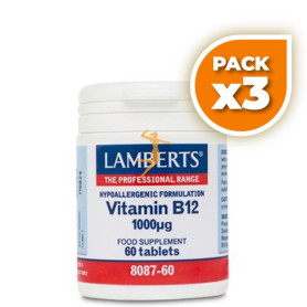 Pack 3x VITAMINA B12 1000Mg. LAMBERTS