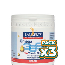 Pack 3x OMEGA 3, 6, 9 MÁS VITAMINA D3 LAMBERTS