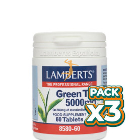 Pack 3x TÉ VERDE 2.750Mg. 60 TABLETAS LAMBERTS