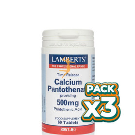 Pack 3x PANTOTENATO DE CALCIO 500Mg. LAMBERTS