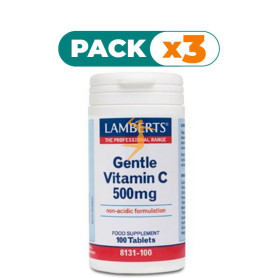Pack 3x GENTLE VITAMINA C 500Mg. LAMBERTS