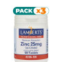Pack 3x ZINC 25Mg. 120 TABLETAS LAMBERTS