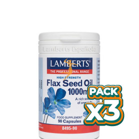 Pack 3x ACEITE DE SEMILLAS DE LINO 1000Mg. LAMBERTS