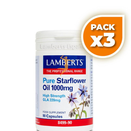 Pack 3x ACEITE DE BORRAJA PURO 1000Mg. LAMBERTS