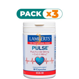 Pack 3x PULSE (1300Mg. DE OMEGA 3 + 100Mg. COQ10) 90 CÁPSULAS LAMBERTS
