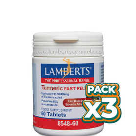 Pack 3x CÚRCUMA DE 60 TABLETAS LAMBERTS