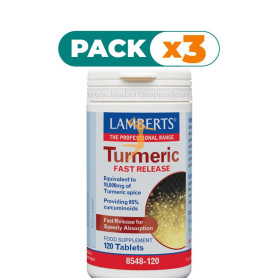 Pack 3x CÚRCUMA 120 TABLETAS LAMBERTS