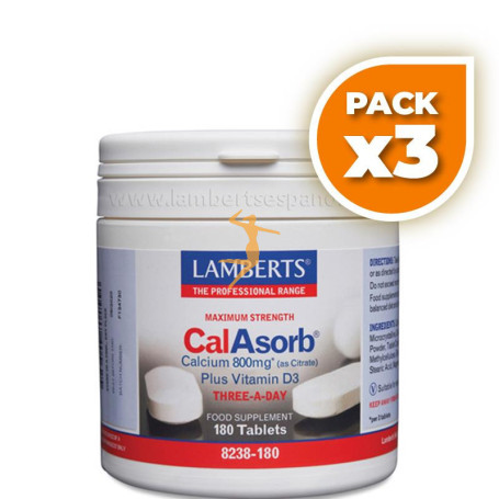 Pack 3x CALASORB 180 TABLETAS LAMBERTS