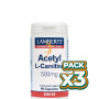Pack 3x L-ACETIL CARNITINA 60 CÁPSULAS LAMBERTS