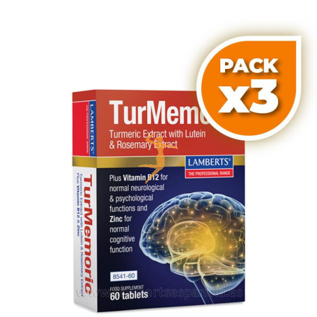 Pack 3x TURMEMORIC 60 TABLETAS LAMBERTS