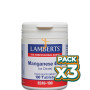 Pack 3x MANGANESO 100 TABLETAS LAMBERTS
