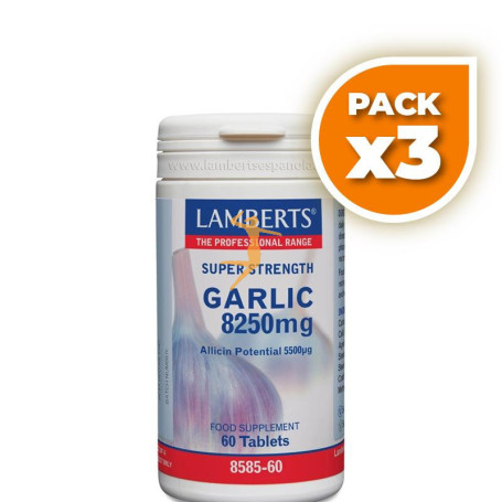 Pack 3x AJO 8.250Mg. 60 TABLETAS LAMBERTS