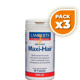 Pack 3x MAXI HAIR 60 CAPSULAS LAMBERTS